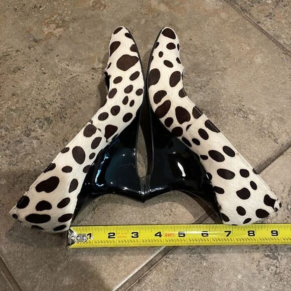 Kelsi Dagger Adore Leather Cowhide Sculpted Wedge Heel Pumps Shoes Womens 7.5M - Picture 7 of 12